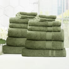 14 Piece Marisse Bamboo & Cotton Bathroom Towel Set